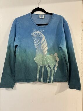 Grebe Batik Horse Tie Dye Sweater